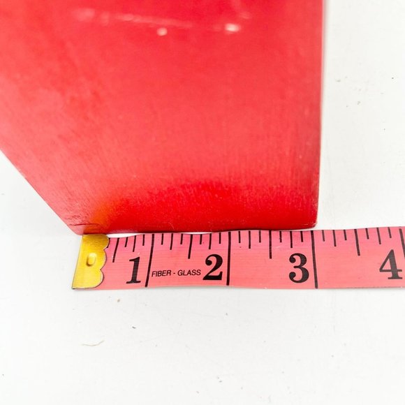 Handcrafted Shadow Box 7.5 x 5.5 x 3 Red Teddy Bear Christmas - Picture 7 of 7